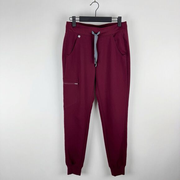 Figs Zamora Jogger Scrub Pants Size XS Burgundy Red W18SW2005 - Picture 7 of 15